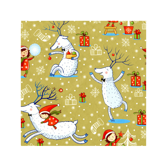 Kerstpapier Prasenta Kind 2mx70cm Assortiment