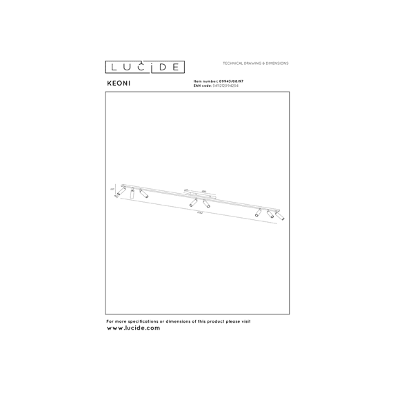 Lucide Keoni Plafondspot Koffie 8xg9