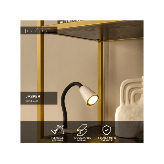 Lucide Jasper Klemlamp Beige Gu10