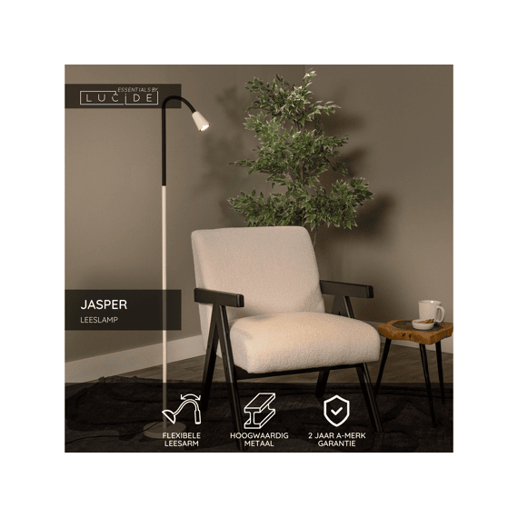 Lucide Jasper Staanlamp Beige 1xgu10