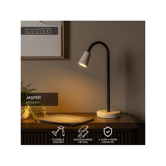 Lucide Jasper Tafellamp Beige 1xgu10