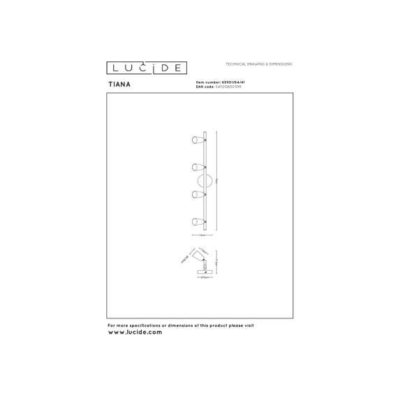 Lucide Tiana Plafondspot Taupe 4xgu10