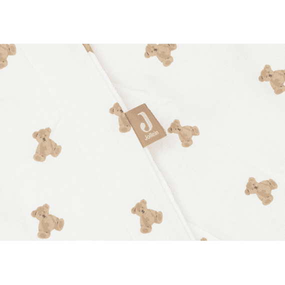 Jollein Dekbedovertrek Met Sloop 100x140cm Mini Teddy Bear