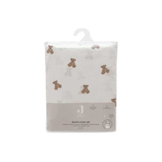 Jollein Dekbedovertrek Met Sloop 100x140cm Mini Teddy Bear