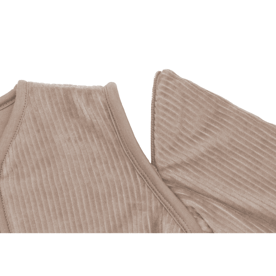 Jollein Slaapzak 90cm Met Afritsbare Mouw Rib Milky Coffee