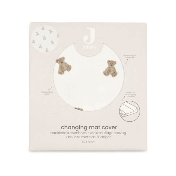 Jollein Aankleedkussenhoes Jersey 50x70cm Mini Teddy Bear