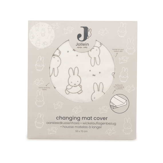 Jollein Aankleedkussenhoes Jersey 50x70cm Miffy Moments Light Terra