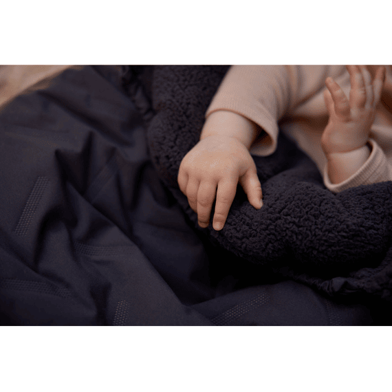 Jollein Voetenzak Autostoeltje 0+ 3/5 Punts Embossed Nearly Black