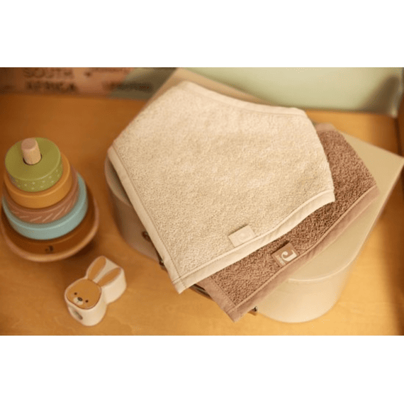 Jollein Bandana Slab 2-pack  Sand/milky Coffee