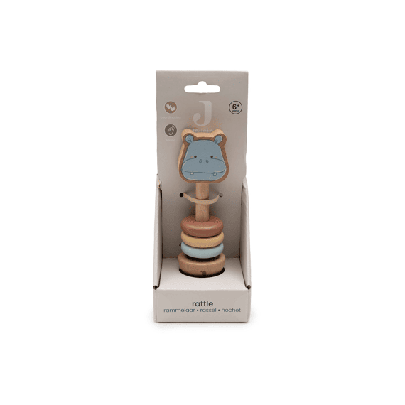 Jollein Houten Rammelaar Hippo Happy