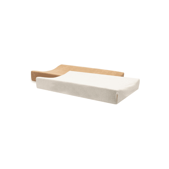 Jollein Aankleedkussenhoes Badstof 50x70cm 2-pack Hazel/oatmeal