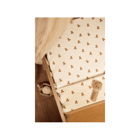 Jollein Hoeslaken Jersey 40/50x80/90cm Mini Teddy Bear