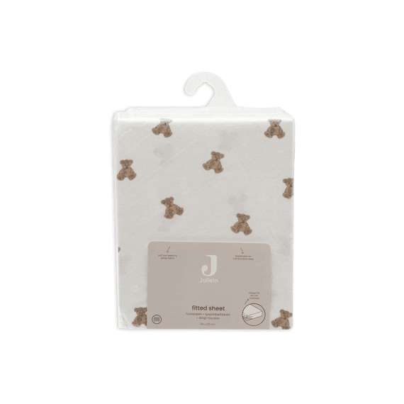Jollein Hoeslaken Jersey 60x120cm Mini Teddy Bear