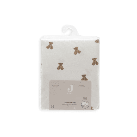 Jollein Hoeslaken Jersey 70/75x140/150cm Mini Teddy Bear