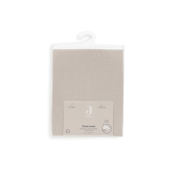 Jollein Hoeslaken Jersey 70/75x140/150cm Sand