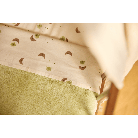 Jollein Deken Ledikant 100x150cm Basic Sherpa/jersey Soft Matcha