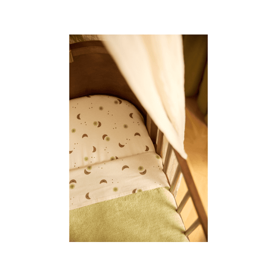 Jollein Deken Ledikant 100x150cm Basic Sherpa/jersey Soft Matcha