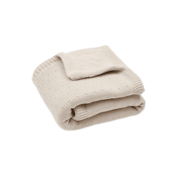 Jollein Deken Wieg 75x100cm Sprinkle Knit Sand/fluffy