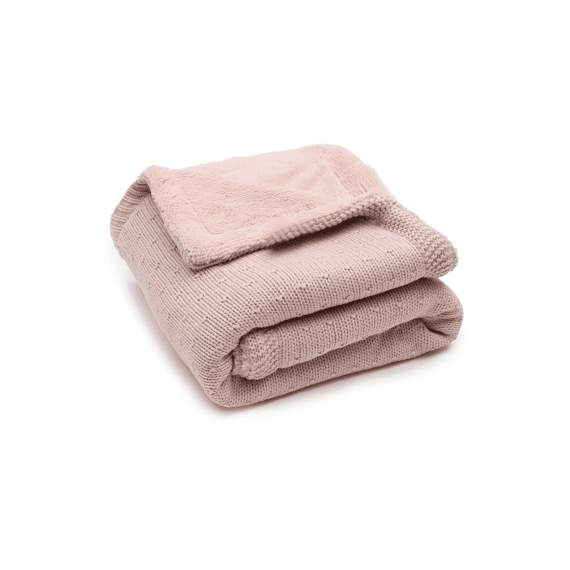 Jollein Deken Wieg 75x100cm Sprinkle Knit Silk Rose/fluffy