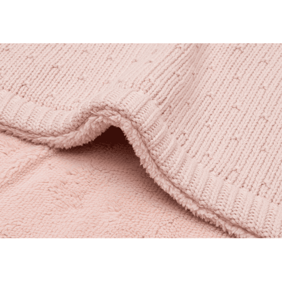 Jollein Deken Wieg 75x100cm Sprinkle Knit Silk Rose/fluffy