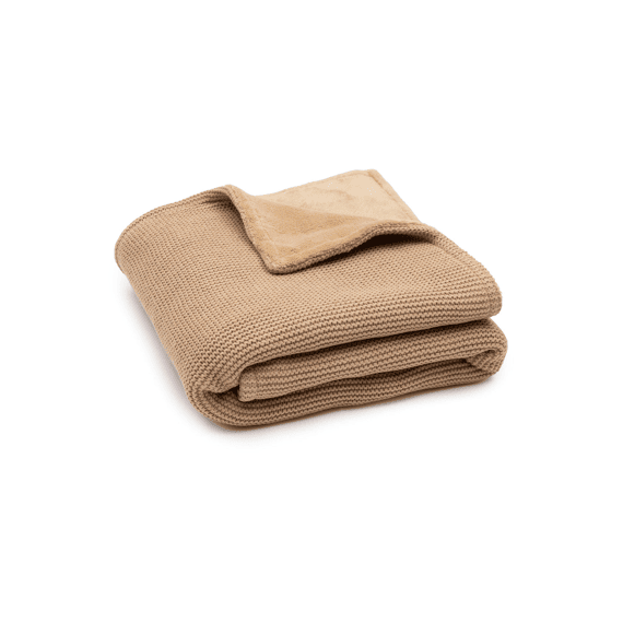 Jollein Deken Wieg 75x100cm Basic Knit Hazel/fleece