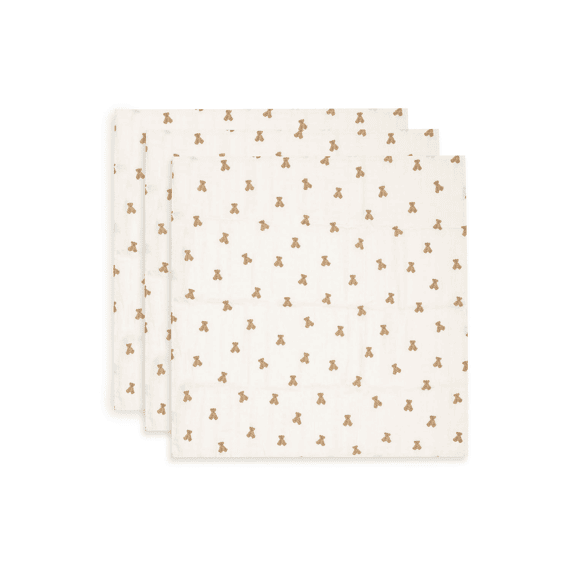 Jollein Tetradoeken 70x70cm 3-pack Mini Teddy Bear