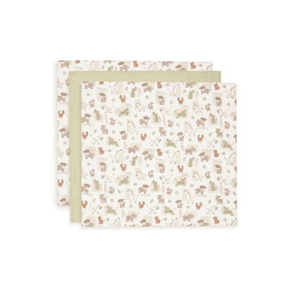 Jollein Tetradoeken 70x70cm 3-pack Barn Buddies