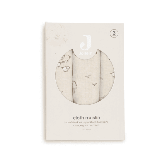 Jollein Tetradoeken 70x70cm 3-pack Woolly