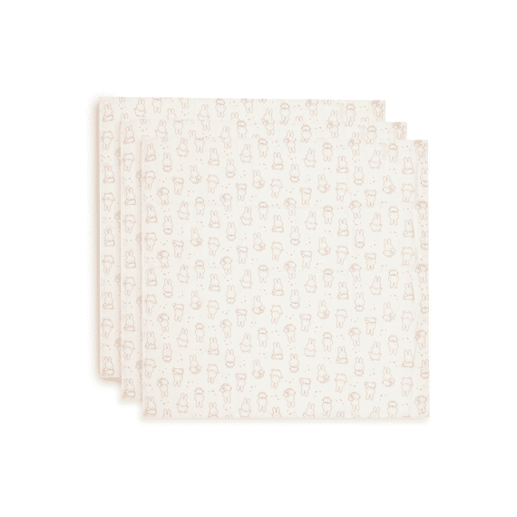 Jollein Tetradoeken 70x70cm 3-pack Miffy Moments Light Terra