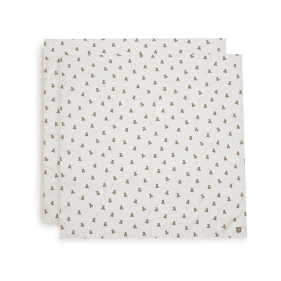 Jollein Multidoek Tetra 115x115cm 2-pack Mini Teddy Bear