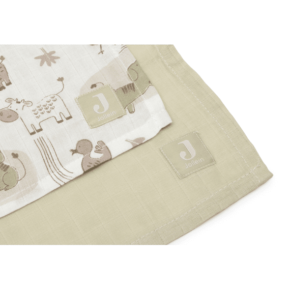 Jollein Multidoek Tetra 115x115cm 2-pack Barn Buddies