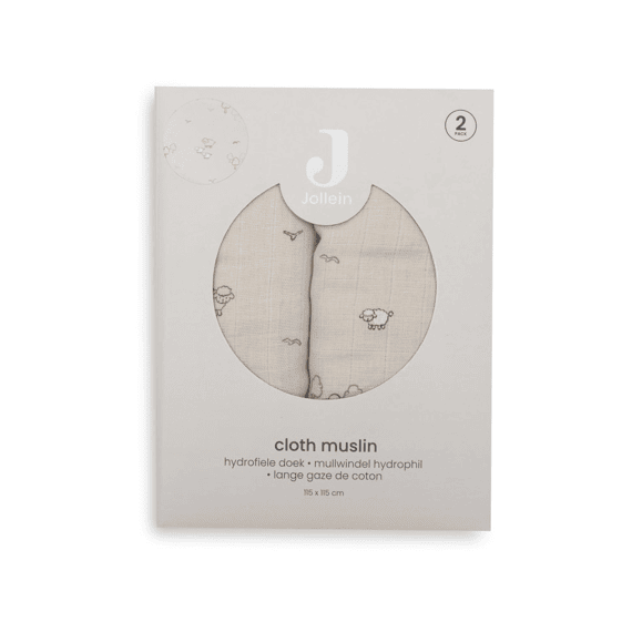 Jollein Multidoek Tetra 115x115cm 2-pack Woolly