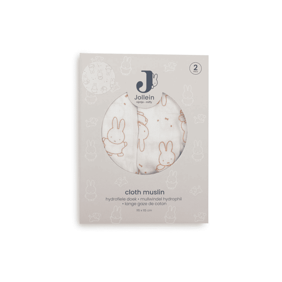 Jollein Multidoek Tetra 115x115cm 2-pack Miffy Moments L.terra