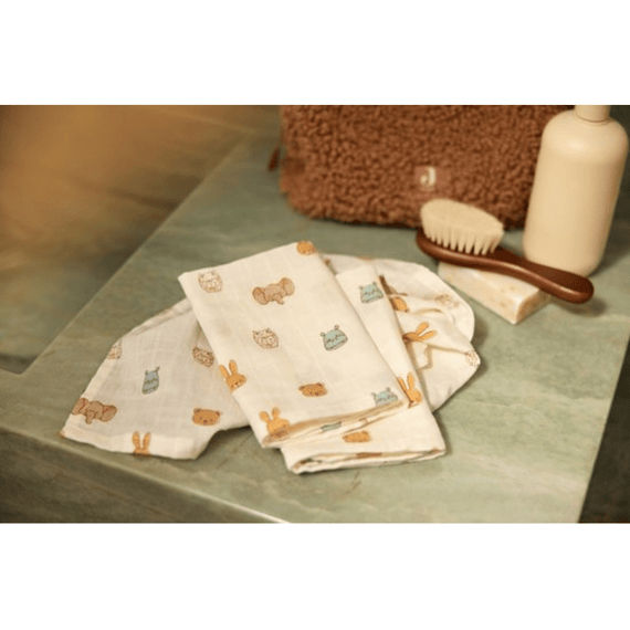 Jollein Washandjes 15x20 Tetra 3-pack Jollies