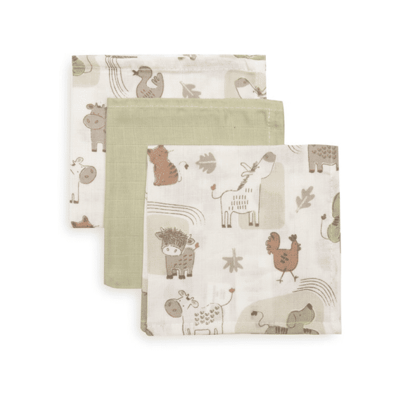 Jollein Monddoekje Tetra 3-pack Barn Buddies