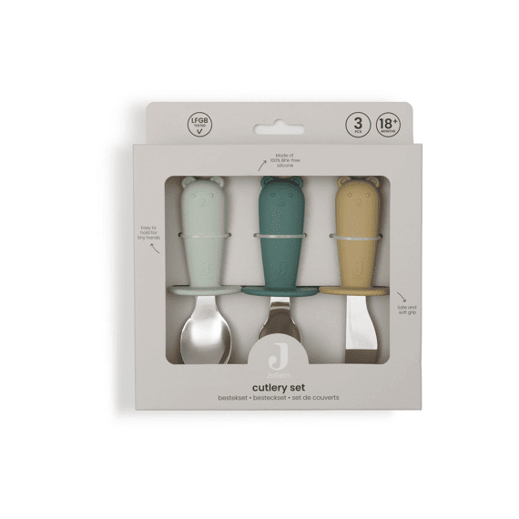 Jollein Bestekset Siliconen Jade Shades