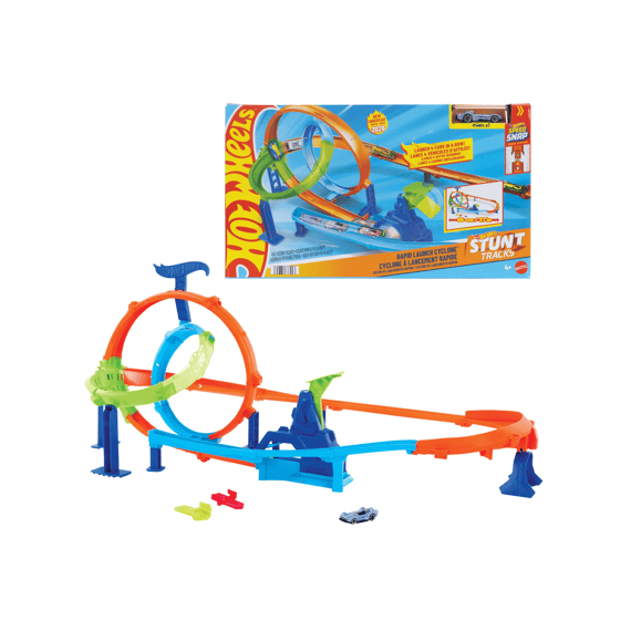 Hot Wheels Stunt Tracks Rapid Launch Cyclone