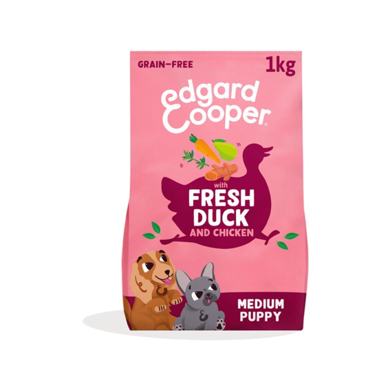 Dog E Puppy Dry Eend/kip M 1kg