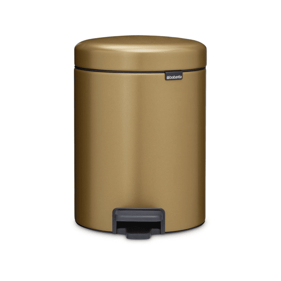 New Icon Pedaalemmer 5l Warm Brass Met Kunststof Binnenemmer