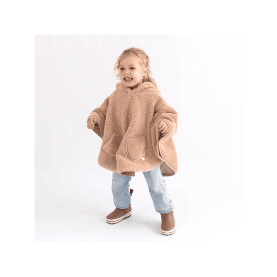 Bemini Poncho Teddy Outside Jersey Naturel 3-5jaar