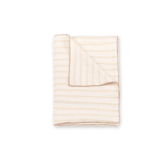 Bemini Deken Wieg 80x100 Tetra Tinny Stripe Oker