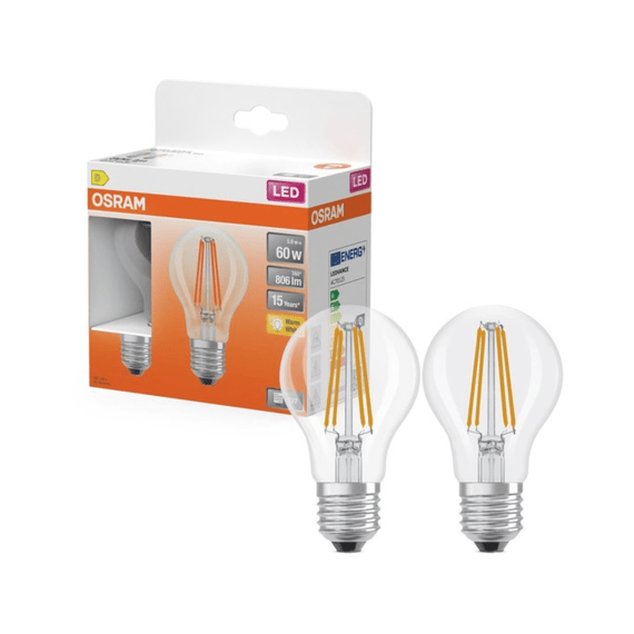 Osram Led St Cl A Fil60 5.9w/827 E27 Box2
