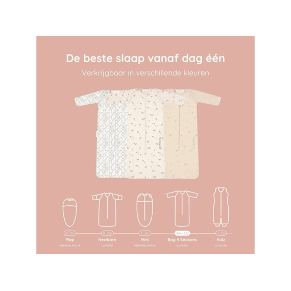 Puckababy The Bag 4 Seizoenen 100cm Blue Berry Tog 2,5