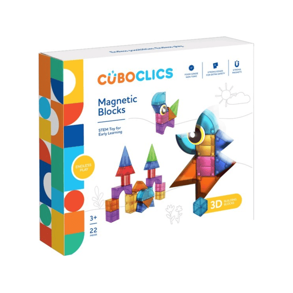 Cubo Clics Magnetische Bouwblokken Creative Pack 22 Stuks