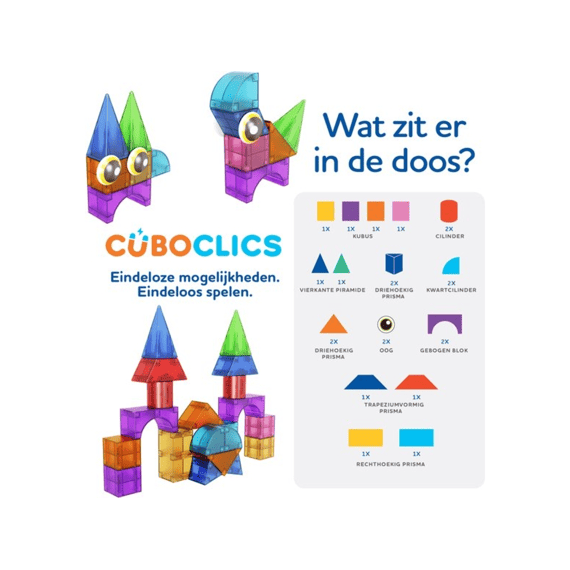 Cubo Clics Magnetische Bouwblokken Creative Pack 22 Stuks