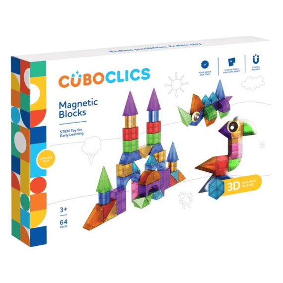 CuboClics Magnetische Bouwblokken Creative Pack 64 Stuks