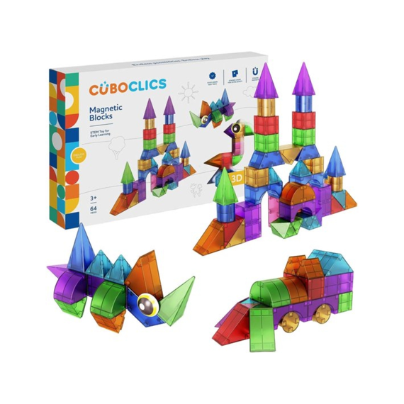 CuboClics Magnetische Bouwblokken Creative Pack 64 Stuks