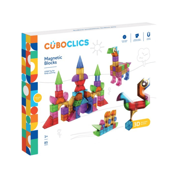 Cubo Clics Magnetische Bouwblokken Creative Pack 85 Stuks