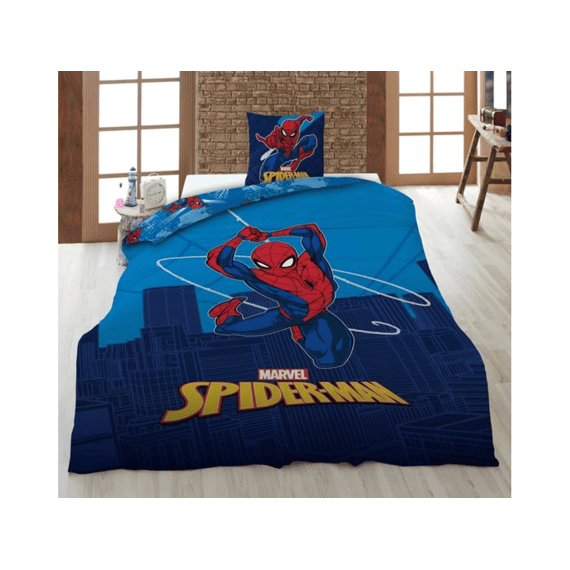 Spiderman Dekbedovertrek Polykatoen 140x200cm + 65x65cm