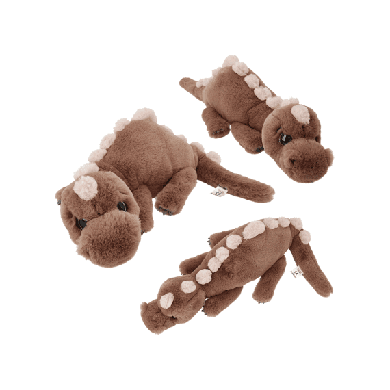 Dino World Knuffel Dino Liggend Bruin 50cm